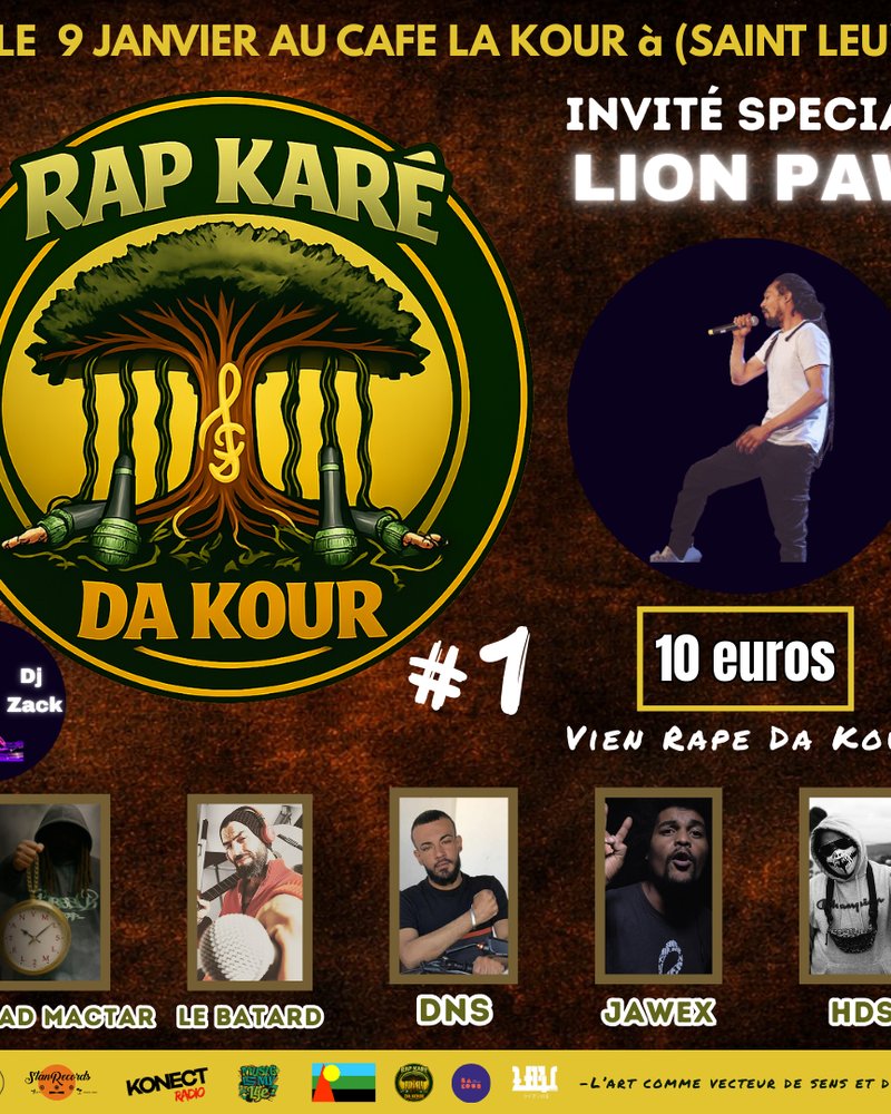 Affiche RAP KARÉ DA KOUR #7, format carré Instagram