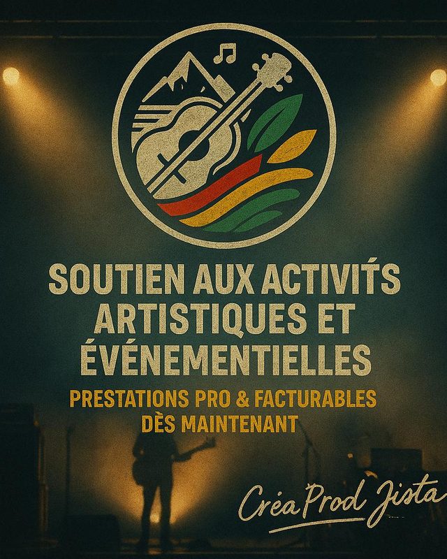 Annonce officielle Créa Prod JISTA, fond sombre