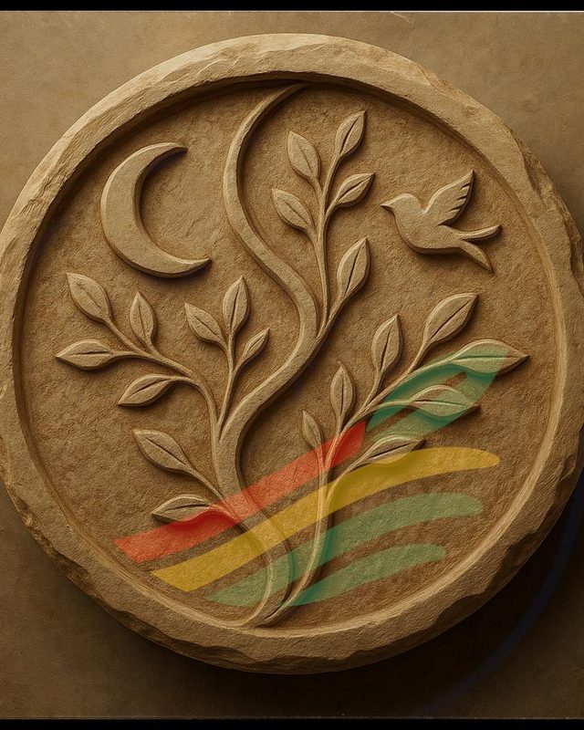 Concept de logo en médaillon sculpté